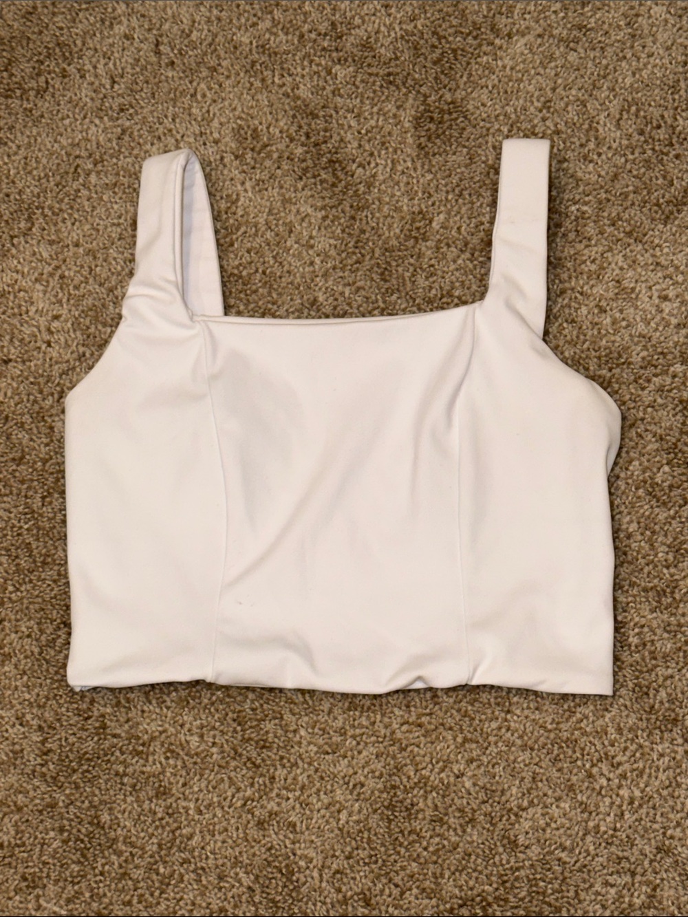 Five Dancewear - White top with yellow straps on back. Youth XL